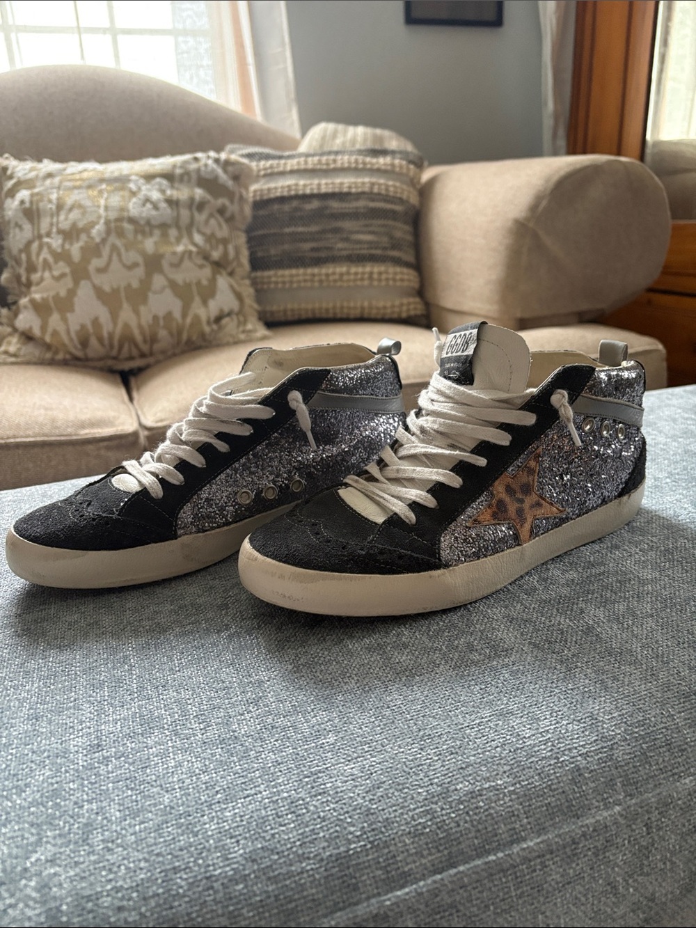 Golden Goose Midstars with Glitter & Leopard Star Accent 39